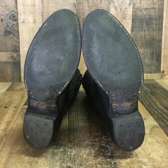 Lucchese 2000 T3130R4 Classic Black Cowboy Boots Mens 8 D - Picture 2 of 12